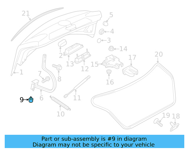 Hinge Buffer 3C5-827-525-A - View 3