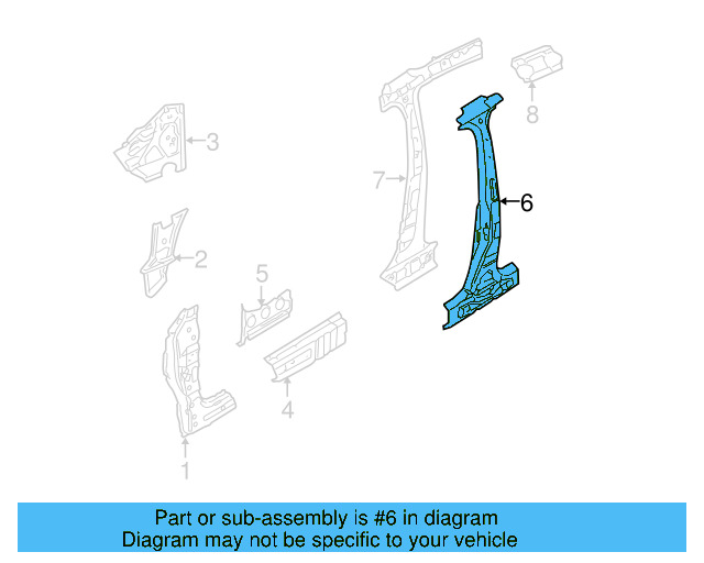 Windshield Pillar Reinforced 1K5-810-411-B
