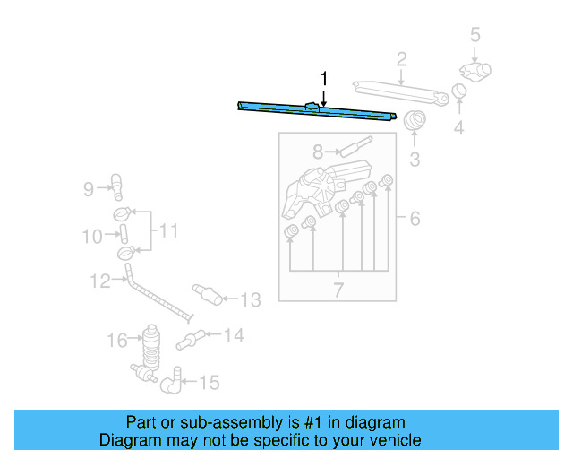 Back Glass Wiper Blade 6Q6-955-425-A - View 9