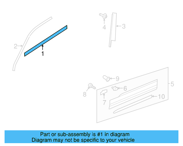 Belt Molding 5NN-837-476-A-VNH - View 6