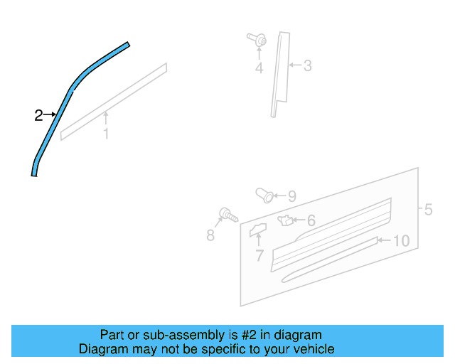 Frame Molding 5NN-837-643-7Z7 - View 3