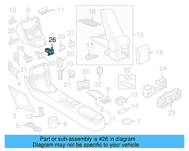 Hazard Switch 5C5-953-509-B-ICX - View 5