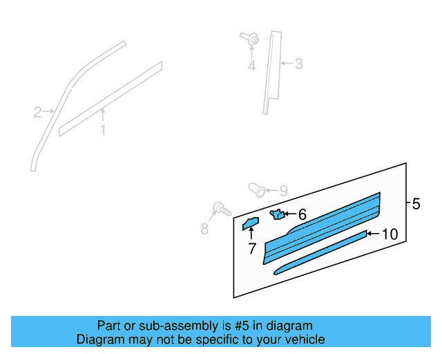 Lower Molding 5NL-854-940-F-9B9