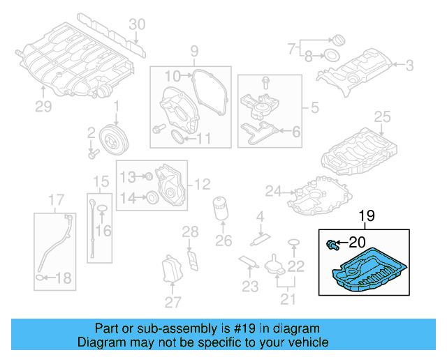 Engine Oil Pan 06J-103-600-AF - View 31