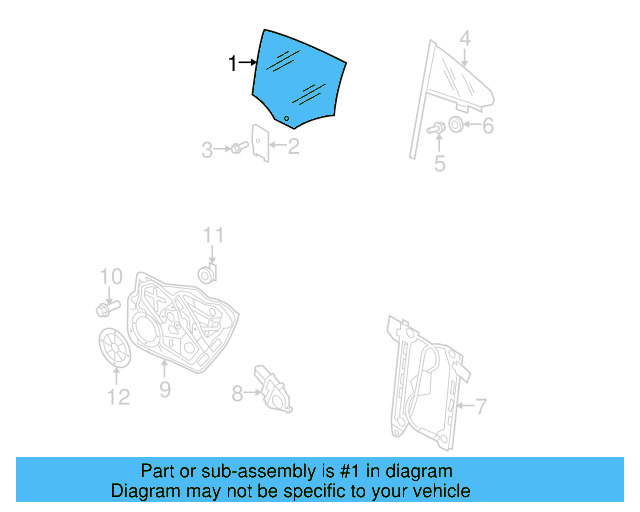 Movable Glass 3C8-845-205 - View 3