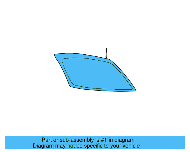 Lift Gate Glass 1C0-845-051-AB - View 3