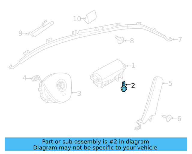 Front Mount Bracket Bolt N-910-799-01 - View 54