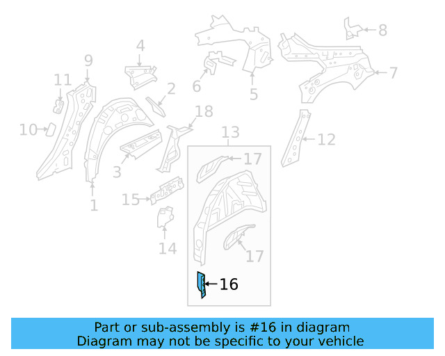 Inner Wheelhouse Adapter 5Q0-802-397