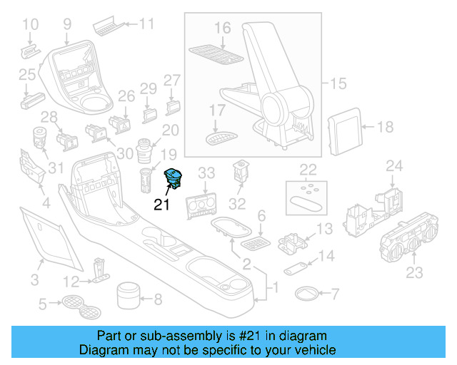 12 Volt Accessory Power Outlet Housing 1K0-919-341-F-9B9 - View 9