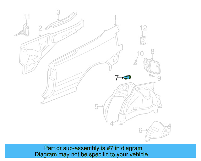 Fuel Pocket 191-803-483 - View 3