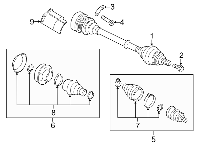 Axle Assembly 5Q6-407-272-L - View 2