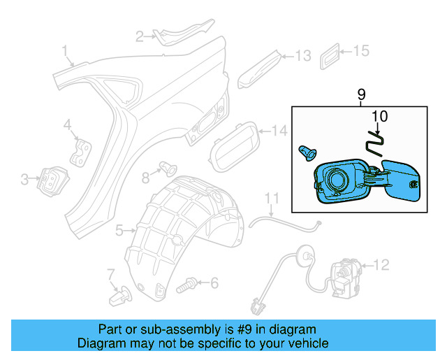 Fuel Door (Unpainted) 561809857fgru - View 3