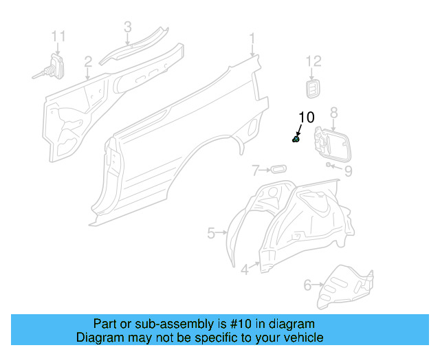 Fuel Door Stopper 1H0-809-948-C - View 4