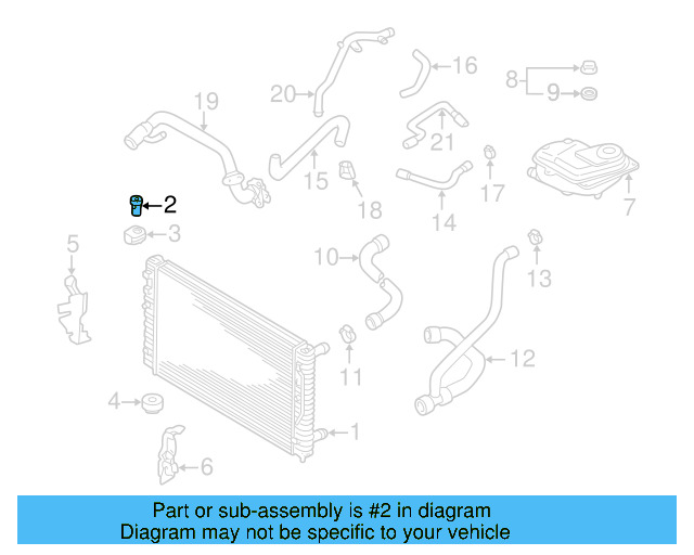 Radiator Mount Bolt 8D0-121-200