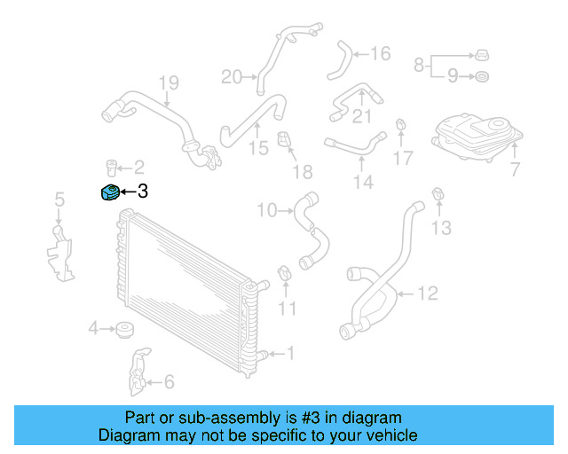 Radiator Insulator 8D0-121-276 - View 6