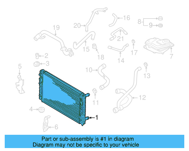 Radiator 8D0-121-251-P - View 3