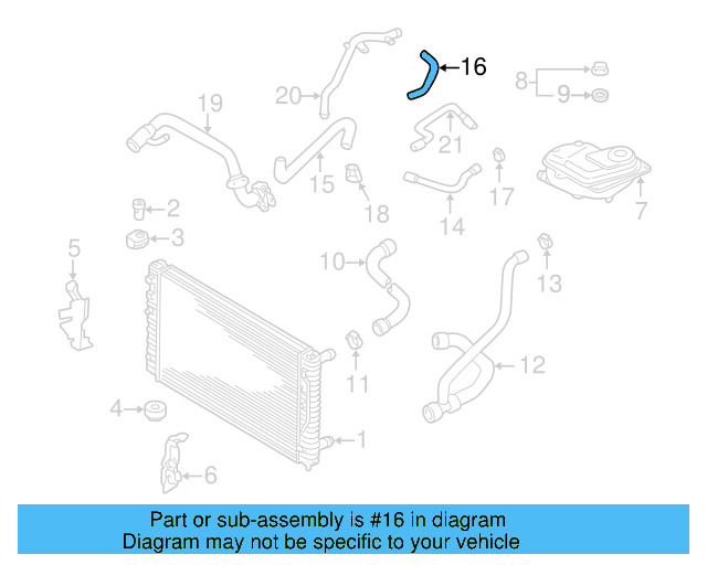 Hose 8D0-121-107-C - View 3