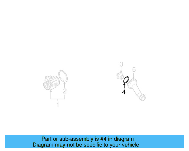 Engine Coolant Thermostat Gasket 038-121-119-B