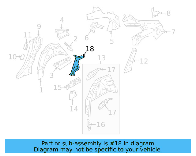 Inner Brace 3Q5-802-951-A - View 3