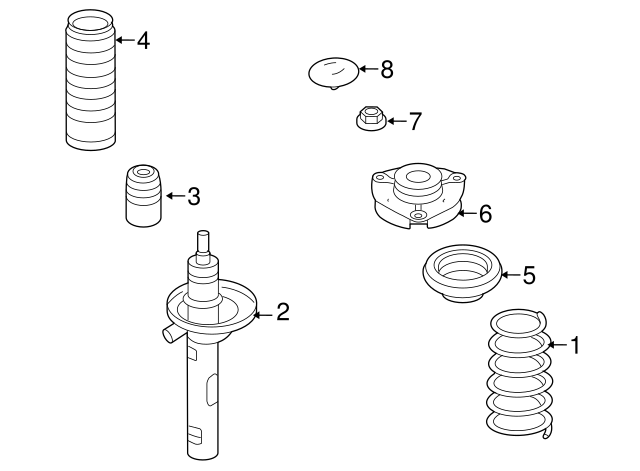 Suspension Strut Mount Cap 1J0-412-359