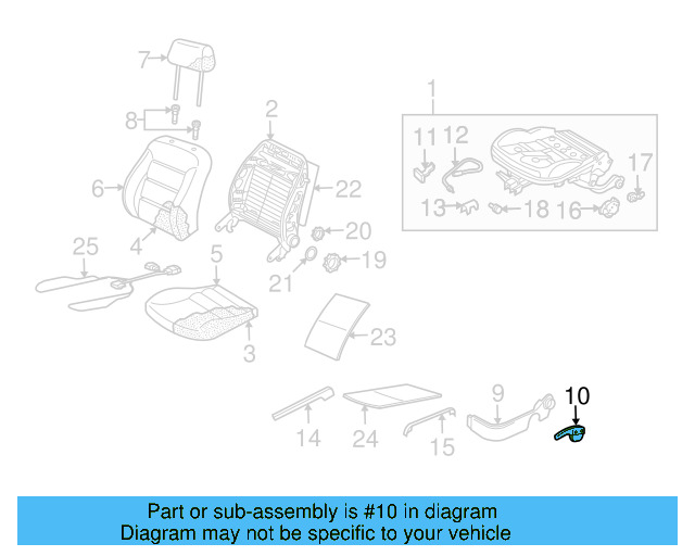 Recline Knob 1J0-881-671-H-3U6 - View 66