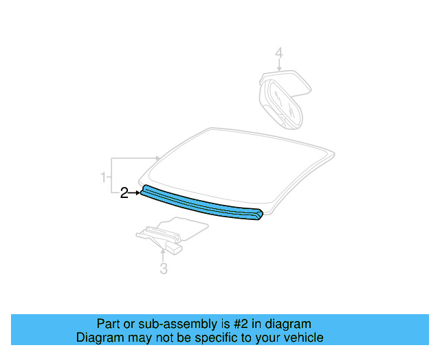 Windshield Strip 1C0-853-306 - View 4