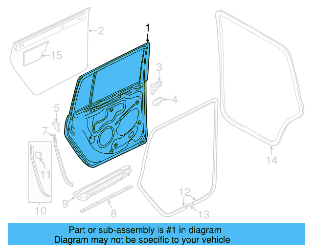 Door Frame Assembly 1K6-833-302-AA - View 3