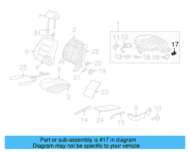 Seat Frame Guide 1J0-882-240-D - View 10