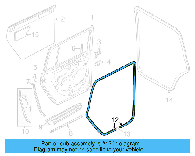 Door Weather 1K0-837-299 - View 10