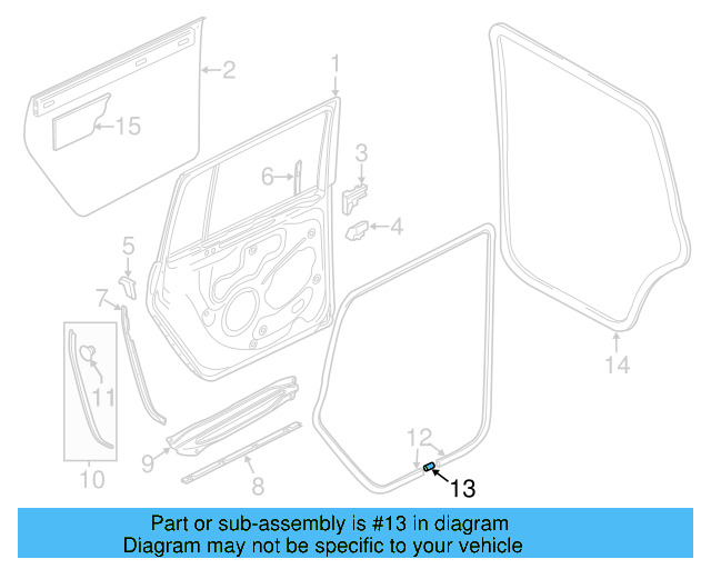 Door Weather 1K0-837-299 - View 15