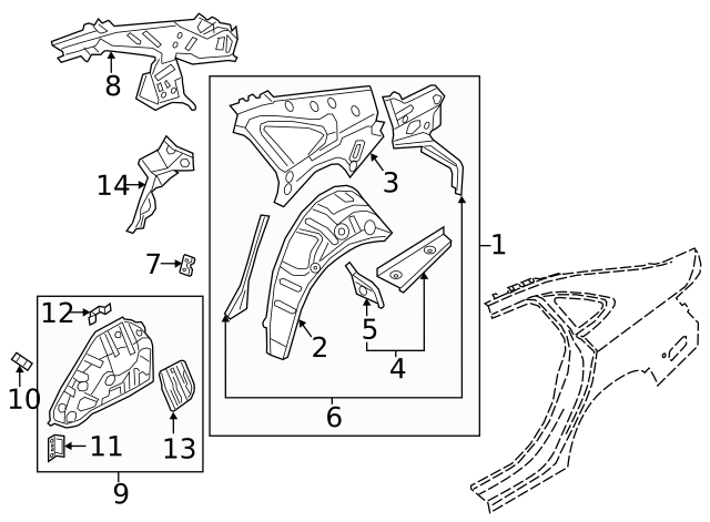 Inner Wheelhouse Adapter 5Q0-802-398