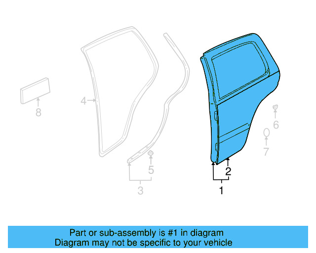 Door Shell 1J6-833-056-F-GRU - View 5
