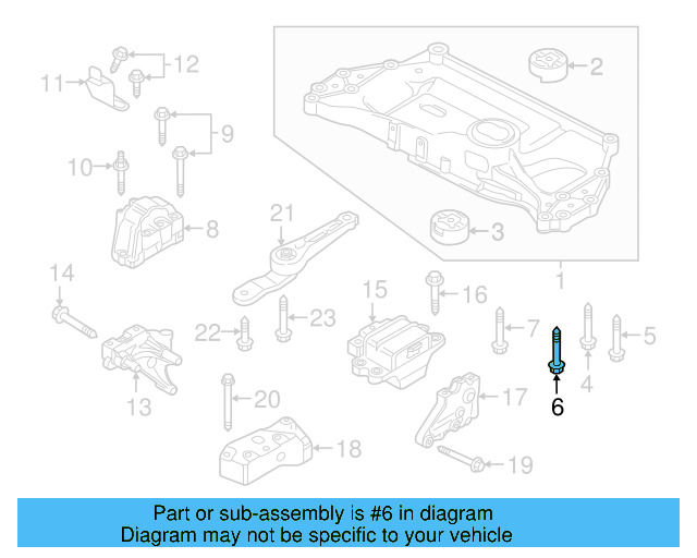 Engine Cradle Mount Bolt N-105-580-02 - View 65