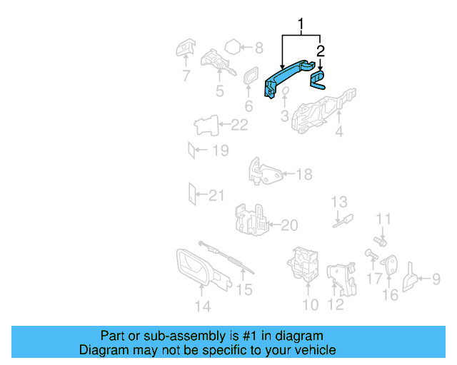 Handle, Outside (Unpainted) 1k5837205gru - View 7