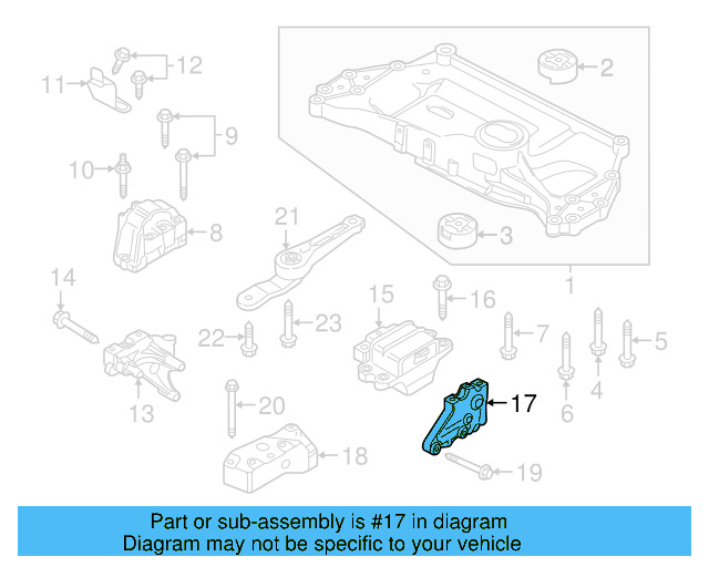 Trans Mount Lower Bracket 1K0-199-117-CD - View 25