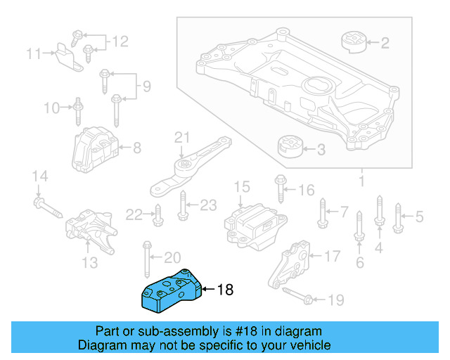 Trans Mount Lower Bracket 1K0-199-117-CD - View 26