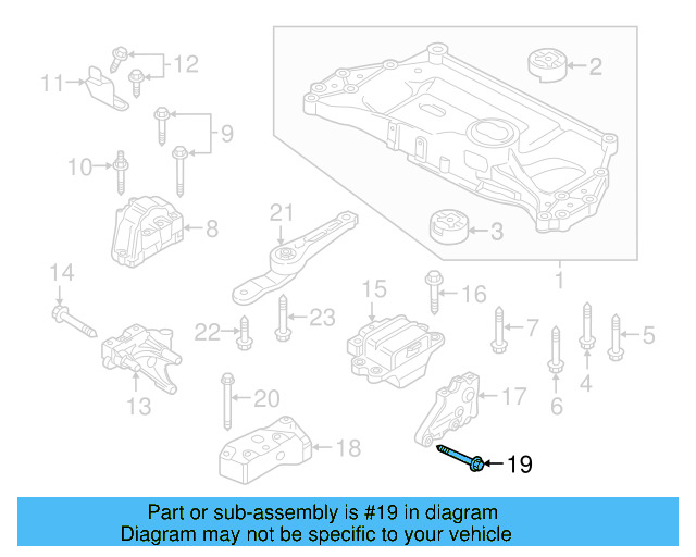 Trans Mount Bracket Mount Bolt N-107-090-01 - View 39