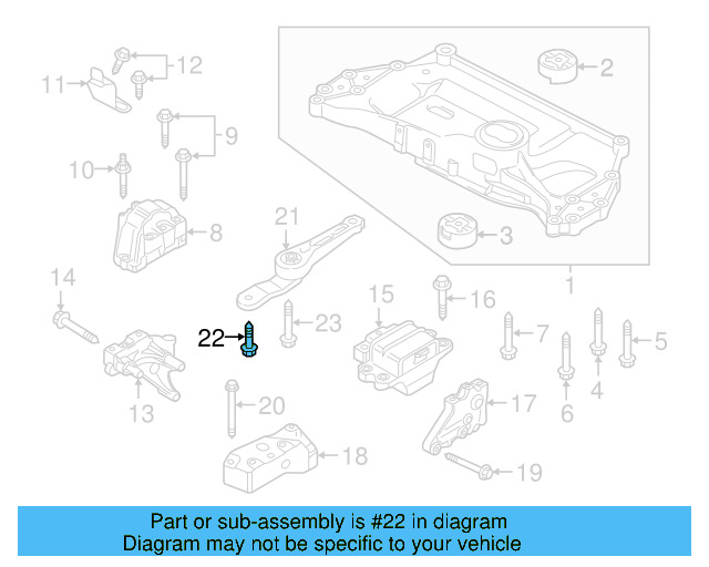 Rear Support Mount Bolt N-911-671-01 - View 46