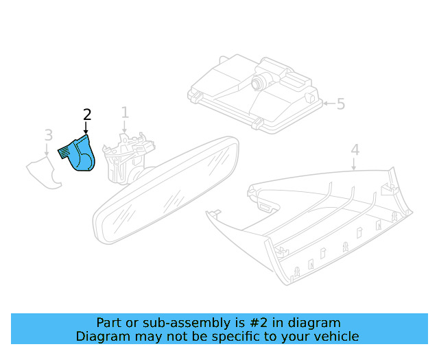 Interior Rear View Mirror Cap 3G0-858-634-82V - View 6