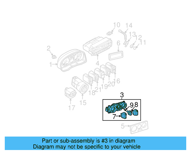 Dash Control Unit 3B1-907-044-J - View 9