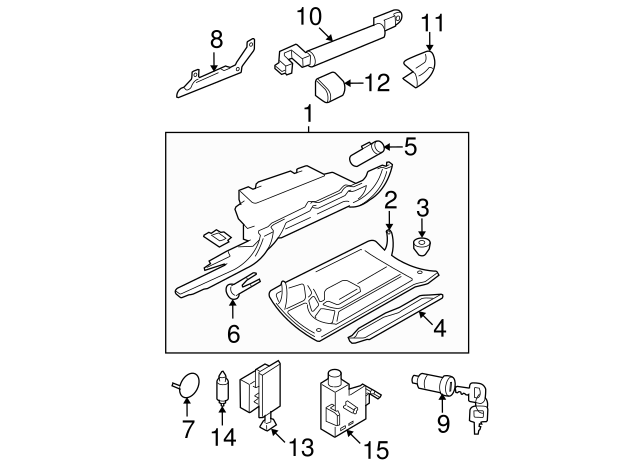 Glove Box Lamp 3B0-947-415-B