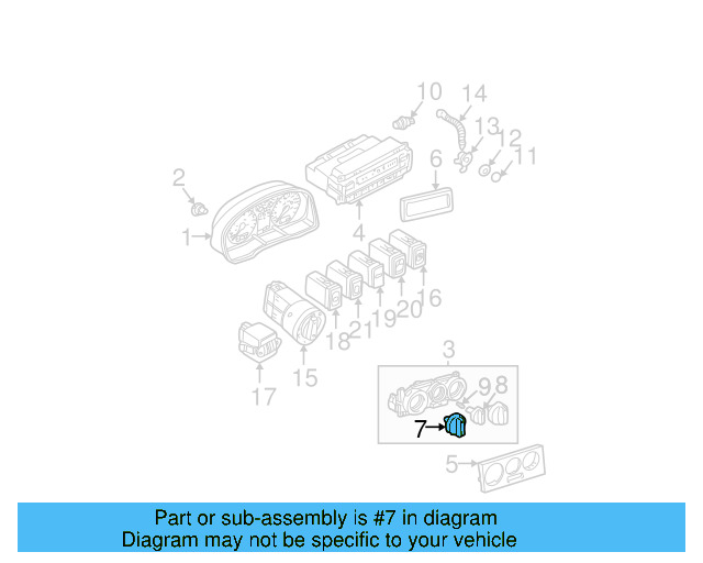 Tract Control Switch 3B0-927-133-A-01C - View 5