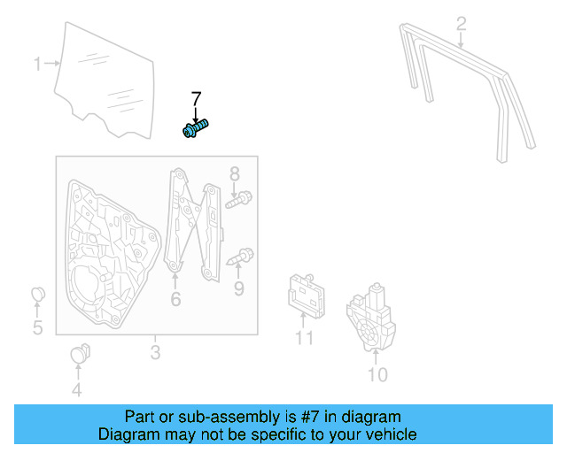 Window Regulator Mount Bolt WHT-005-451 - View 7