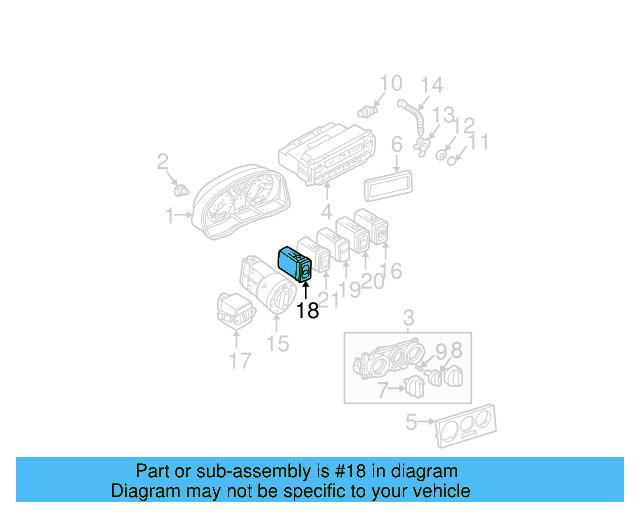Defroster Switch 3B0-959-621-D-01C - View 10