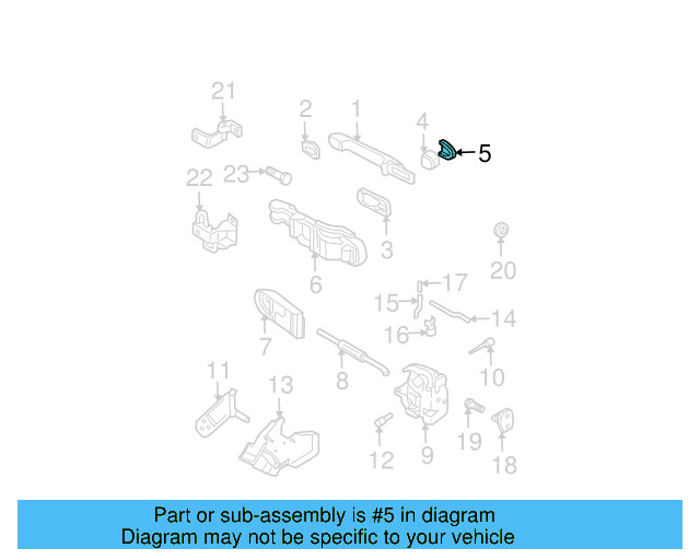 Handle, Outside Cap (Unpainted) 3b4839879agru - View 8