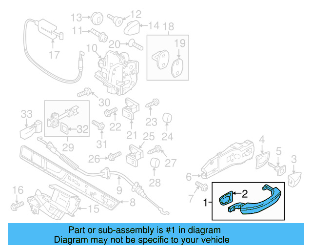 Handle, Outside (Unpainted) 7p6837205hgru - View 4