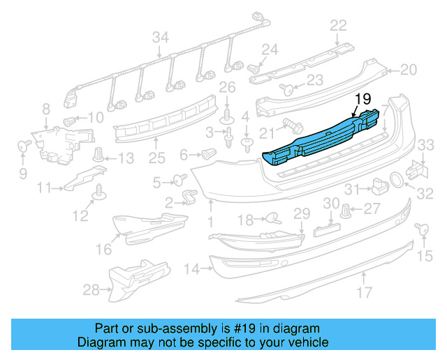 Bumper Impact Absorber 7P6-807-256-H