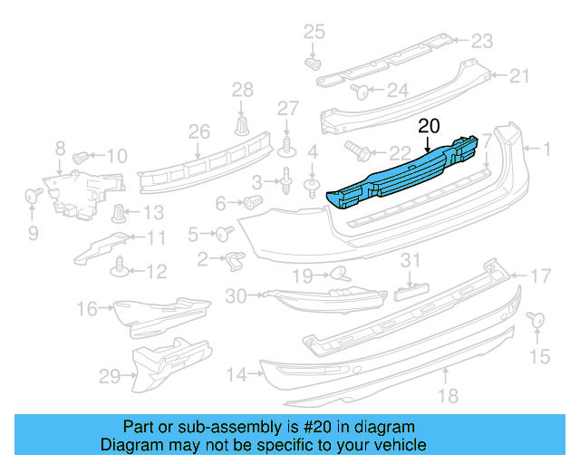 Bumper Impact Absorber 7P6-807-256-H - View 14