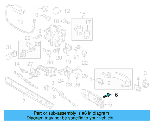 Window Motor Bolt 8Z0-837-691-C - View 42