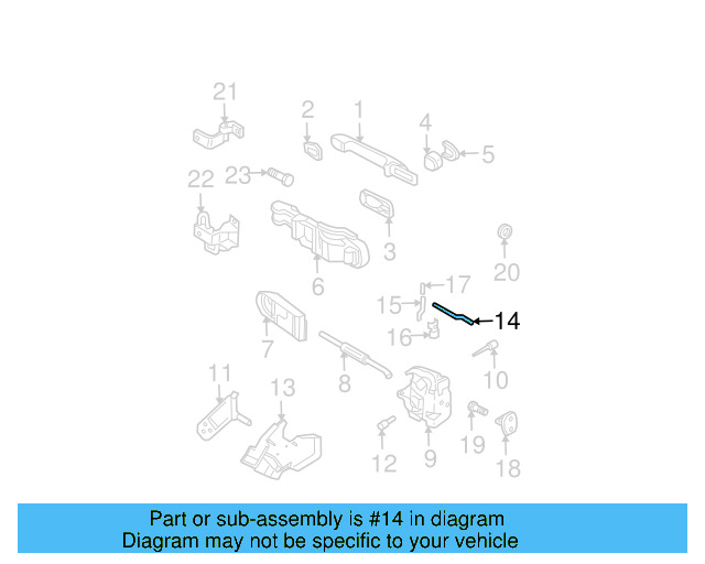 Door Lock Operating Rod 1J4-839-812-B - View 11